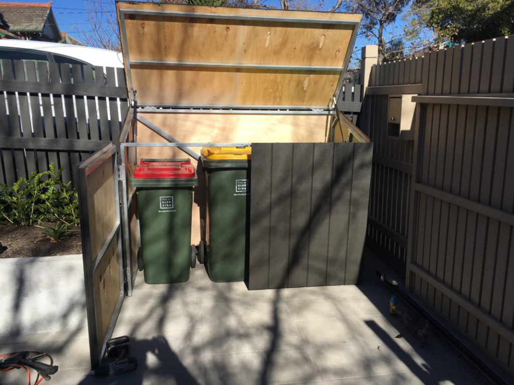 Wheelie Bin Corral Hide Rubbish Bins Backyard Makeover Waste Bin